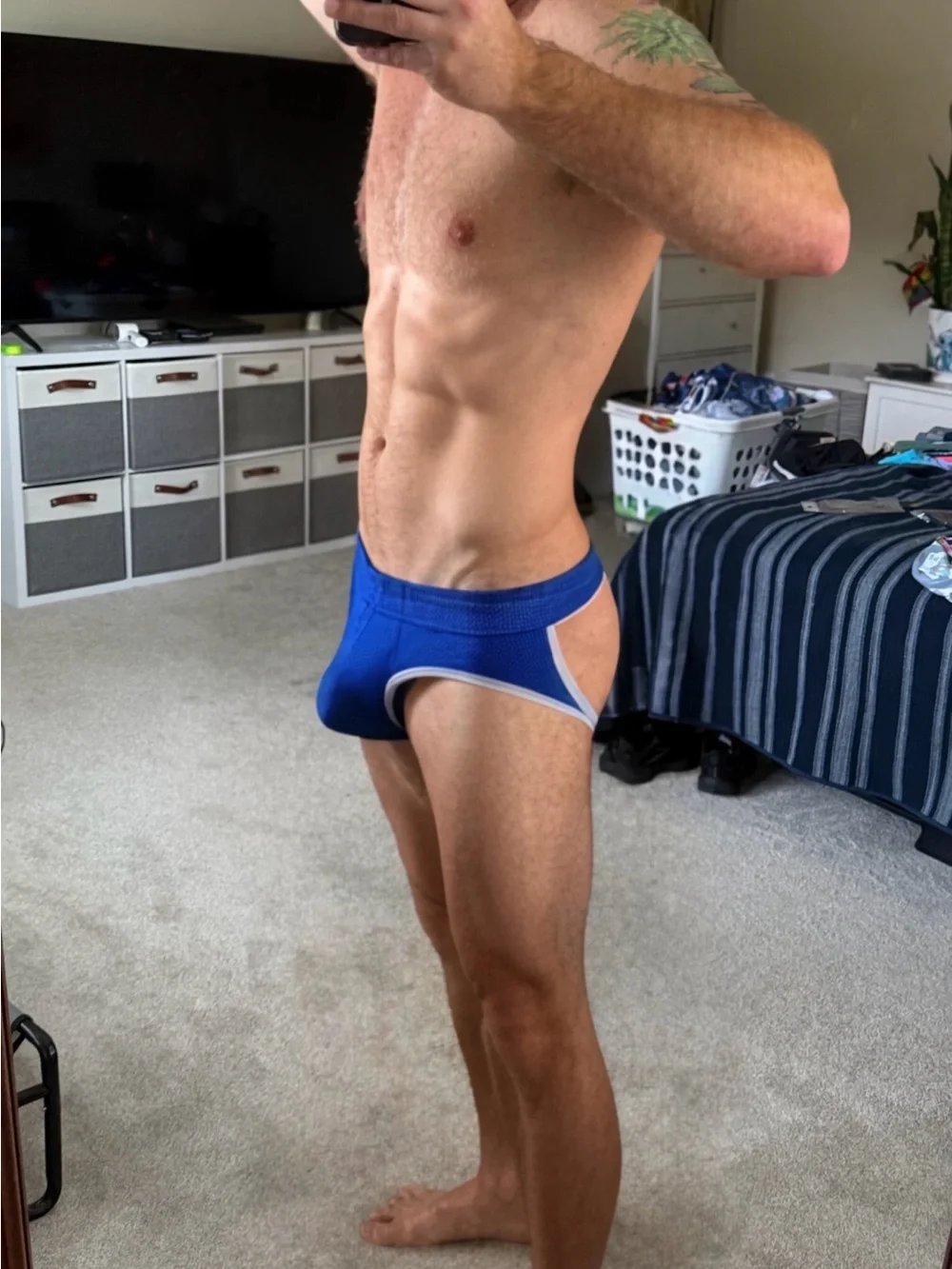 Blue Mesh  Men’s Jock Brief XL